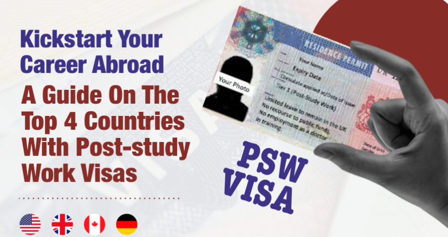 Top 4 Countries with post-Study Work Visas